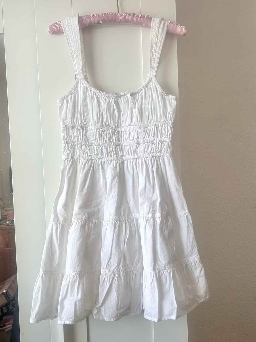 Aritzia Sunday Best white poplin mini dress